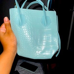 Blue mini hand bag